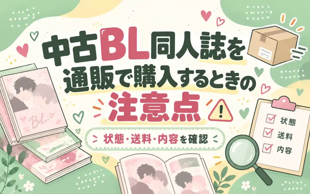 中古BL同人誌を通販で購入するときの注意点