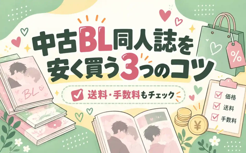 中古BL同人誌を安く買う3つのコツ