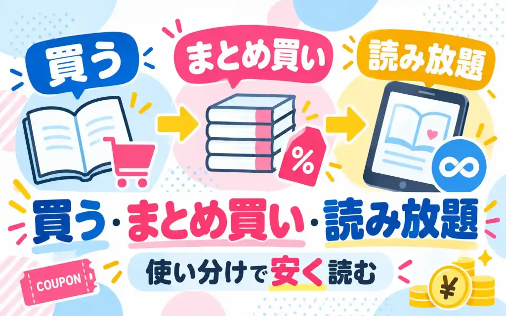 買う・まとめ買い・読み放題